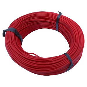 Cabo Flex. Automotivo 0.50mm Vermelho Rolo 100m - Cód.6557