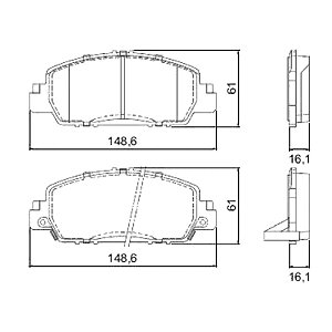 Pastilha Diant. Frasle PD1494CMAXX Civic Hybrid - Cód.13740