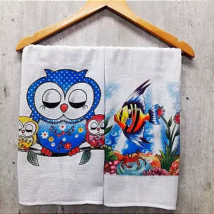 KIT COM 10 PANOS PÉ DE GALINHA - GROSSOS - 11 TRAMAS - 45x71CM - 100% ALGODÃO