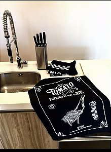 KIT C/3 PANOS DE COPA LUXO - LINHA GOURMET PRETO- 50X70CM