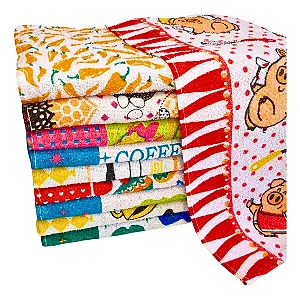 KIT COM 30 PANOS ATOALHADO FELPUDO - 40X60CM - 100% ALGODÃO