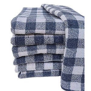 KIT COM 5 PANOS DE CHÃO DUPLO - SACARIA ALVEJADA - 50X70 CM - 100% ALGODÃO