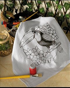 PANO DE COPA ARTESANATO - 11 TRAMAS - CONTORNO - 50X70 CM - KIT COM 10 PANOS