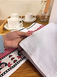 KIT COM 5 UNIDADES PANO ATOALHADO FELPUDO LUXO GOURMET - 45X70 CM