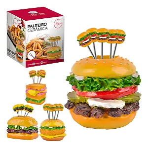 PALITEIRO LANCHE CERÂMICA C/ 5 PALITOS