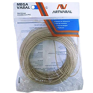 CORDA AÇO VARAL METAL - 10 METROS