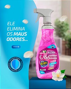 ALCOOL PERFUMADO JASMINE - DESINFETA 99.99% DAS BACTERIAS