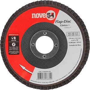 DISCO FLAP DISC CONICO 4.1/2  G60 - NOVE54