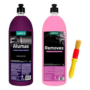 KIT LIMPEZA DE CARROS ALUMAX REMOVEX + PINCEL