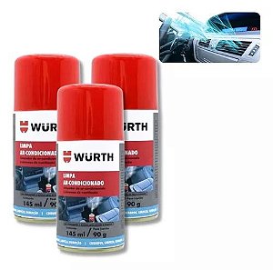 3x Limpa Higieniza Ar-condicionado Carro Aroma Floral Wurth