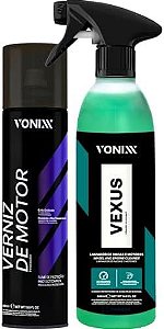 KIT VERNIZ DE MOTOR EM SPRAY + VEXUS 500ML VONIXX