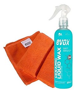 Ceramic Liquid Wax Cera Liquida + Kit 3 Flanelas Evox