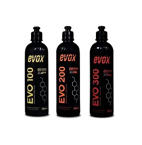 Kit Composto Polidor Corte Refino Lustro Evox 500ml