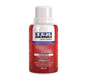 Tekbond Corante Liquido 50ml Vermelho