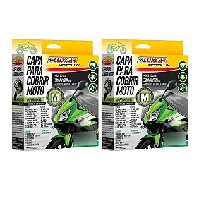 2 Capa Para Cobrir Moto Impermeavel Tamanho M Luxcar