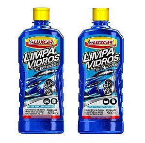 Kit 2 Limpa Vidros Tira Manchas Luxcar 500 Ml