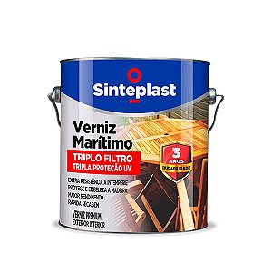 Verniz Triplo Filtro Solar Brilhante Incolor - 0.9 L Sinteplast