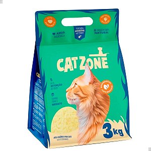 Areia Higienica Para Gato Cat Zone Natural 3kg