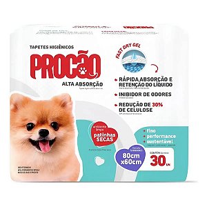 Procao - Tapete Higienico Grama Pct 30 Un 80x60