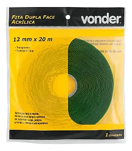 Fita Dupla Face Acrilica 12mmx20m Vonder