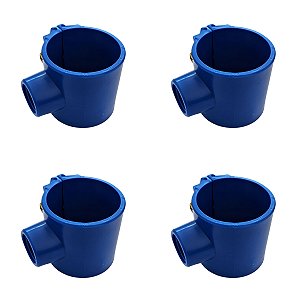 Kit 4 Abraçadeira para tubo PVC 50 X 1/2" com parafuso