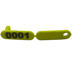 Brinco De Identificação Ovinos E Caprinos Walmur Amarelo Numerado