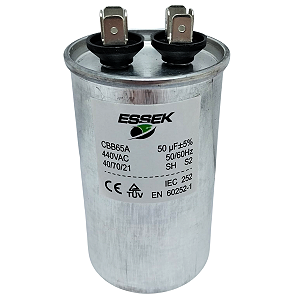 Capacitor CBB65 50µF 440V 60Hz Essek – Modelo CB6550