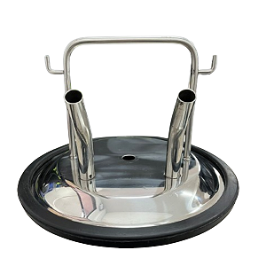 Tampa Tarro Inox 40l 2 Entradas leite+1 junta  (Completa)
