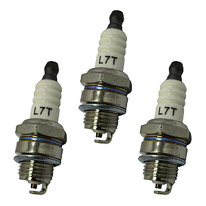 Kit 3 Velas de Ignição Curta Motosserras Roçadeiras Motor 2 Tempos