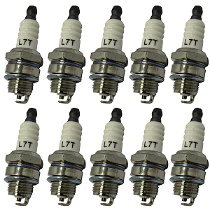 Kit 10 Velas de Ignição Curta Motosserras Roçadeiras Motor 2 Tempos