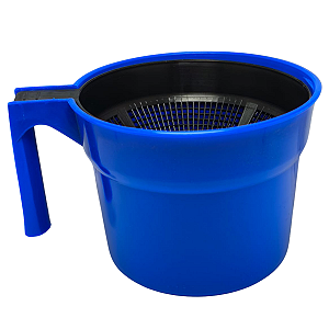 Caneca Azul De Fundo Preto Para Teste Mastite Ordenha 1 L