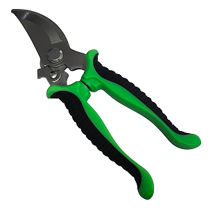 Tesoura Poda Lâmina Metálica Cabo Plástico com trava