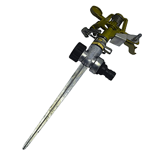 Aspersor Setorial de Impulso em Metal Ajustável 30 a 360 graus Irrigação Jardins e Hortas