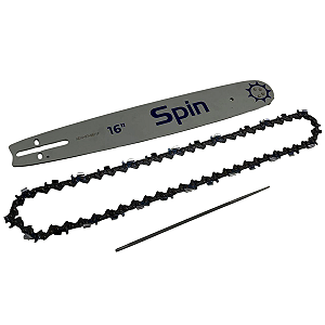 Kit Sabre 16+ Corrente 3/8 28D Motosserra Vulcan VSL450 550 + Lima