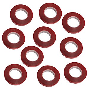 Kit 10 Rolos De Fita Vermelha Para Alceador Grampeador