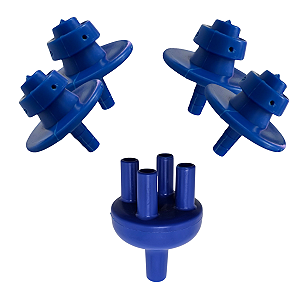 Kit Lavador Completo Spray Jeter 6 Saídas Ordenha Canalizada Azul