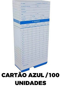 Cartão de Ponto Azul 100 UNI