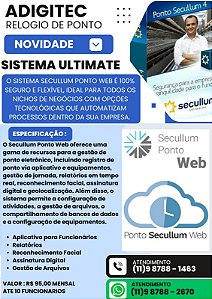 Sistema Ponto Secullum Web Nuvem - Ultimate