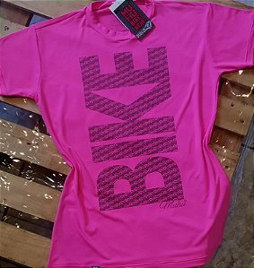 BABY LOOK DRY FIT ATODOMOMENTO ROSA FLUOR COM CINZA