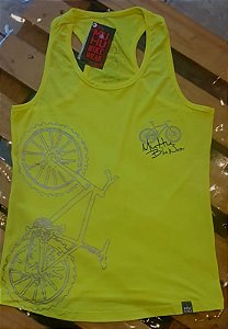 NADADOR BABY LOOK DRY FIT BIKE CORRENTE AMARELO FLUOR