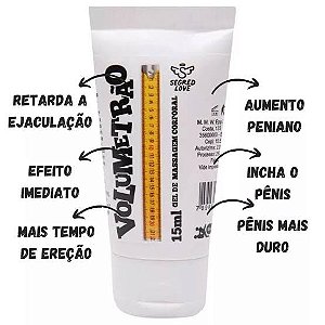 @ Volumetrão Gel Vasodilatador Sensação de Aumento Peniano Retarda a Ejaculação 15ml Secret Love
