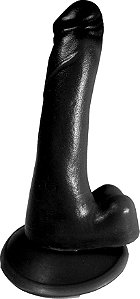 Prótese c/ escroto s/ vibro - realistica - 13,3x2,4cm com ventosa preta 2026