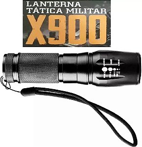 Lanterna X900 Tática Militar Super Potente Bateria Recarregável Police Com Zoom e Sinalizador Original