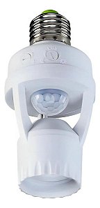 Soquete Sensor De Presença Luz Iluminação E27 Movimento 360° - Sensor de Presença para Lâmpada
