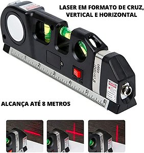Nivel Laser Nivelador Bolha Medidor Profissional Regua Trena 2.5m Parede Piso Prateleira Estante Régua Construção