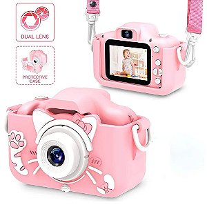 Mini Câmera Digital Infantil 1080P Hd Screen - Câmera Digital para Crianças Mini, Colorida, 1920x1080, Jogos Integrados