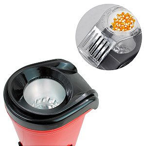 Pipoqueira Eletrica Ar Quente Vermelha 1200W 110v Maquina De Fazer Pipoca
