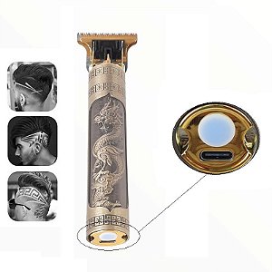 Máquina De Cortar Cabelo Dragão USB Recarregável -  Ideal tanto para uso doméstico quanto profissional