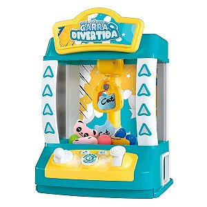 Mini Máquina de Ursinhos Pelúcia Joguinho Garra Arcade | Diversão e Prêmios para Crianças e Adultos - Cor:Azul
