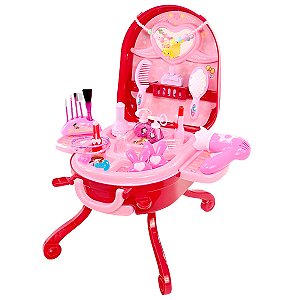 Maleta de Rodinha Penteadeira Maquiagem Beleza Brincadeira